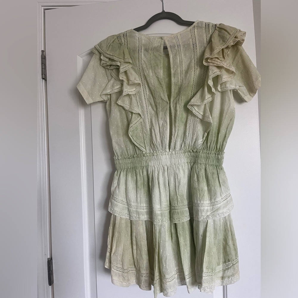 Love shack fancy Natasha dress green